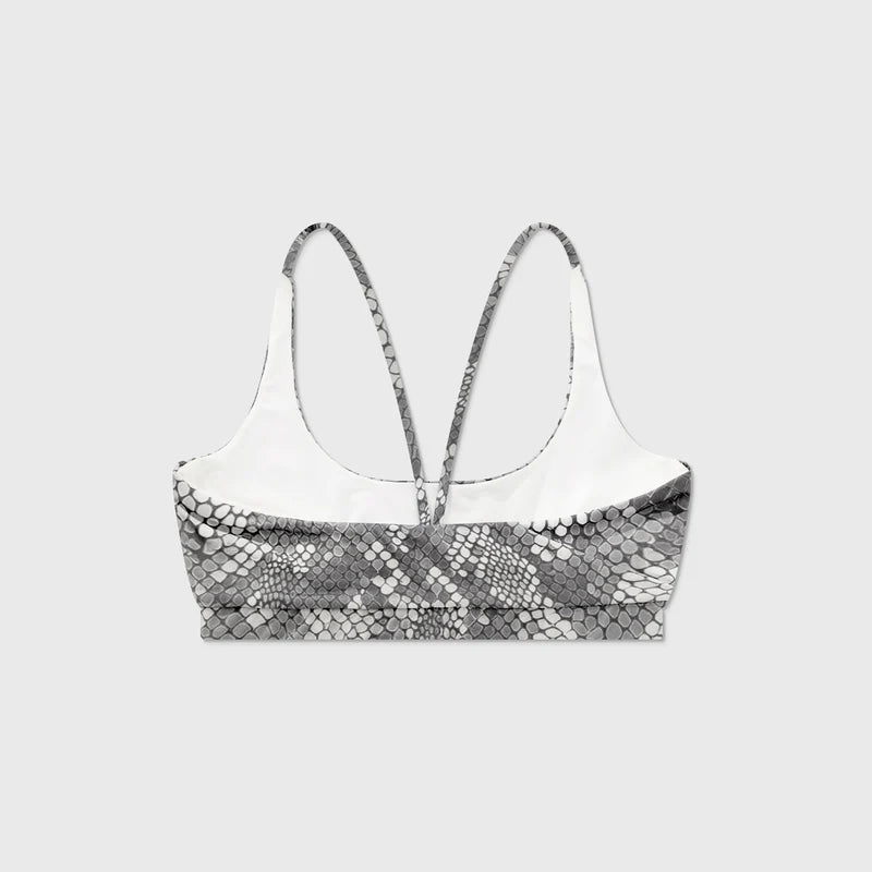 Top Con Aberturas De Pitón Gris