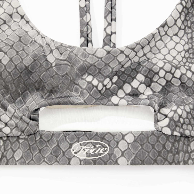 Top Con Aberturas De Pitón Gris