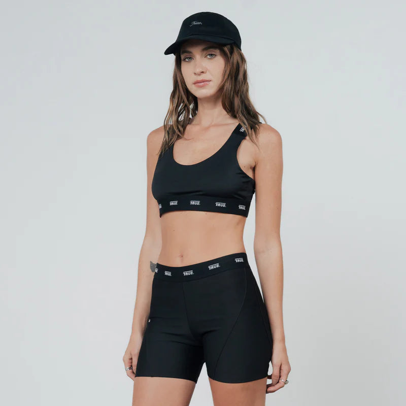 Top Elástico True Active  Negro