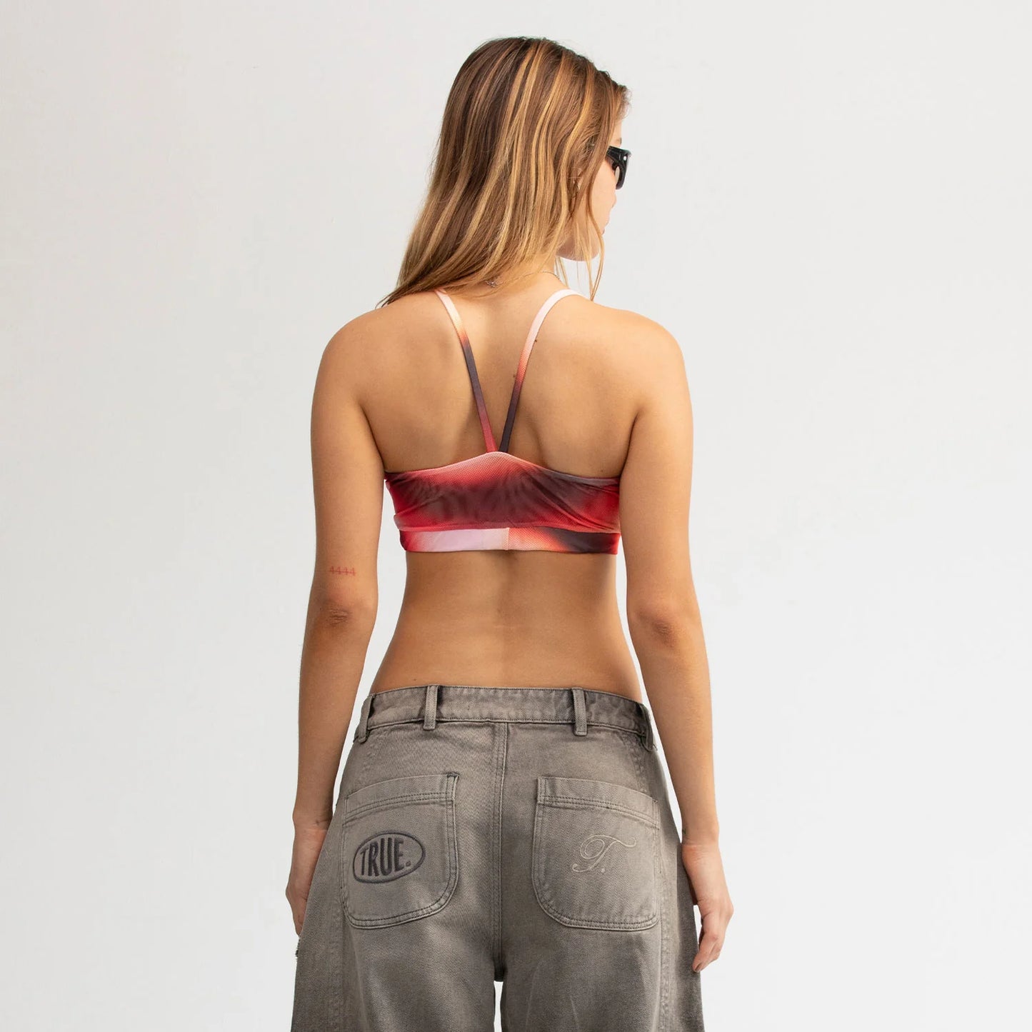 Top Gradient Cutout Mesh Mujer