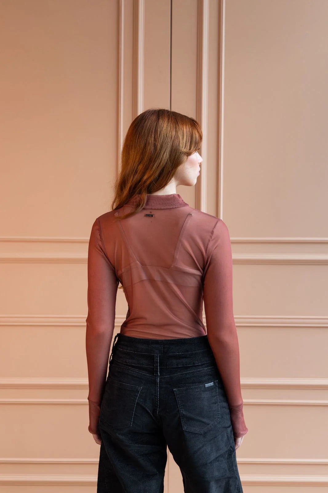 T-Shirt Manga Larga Mesh Mocca