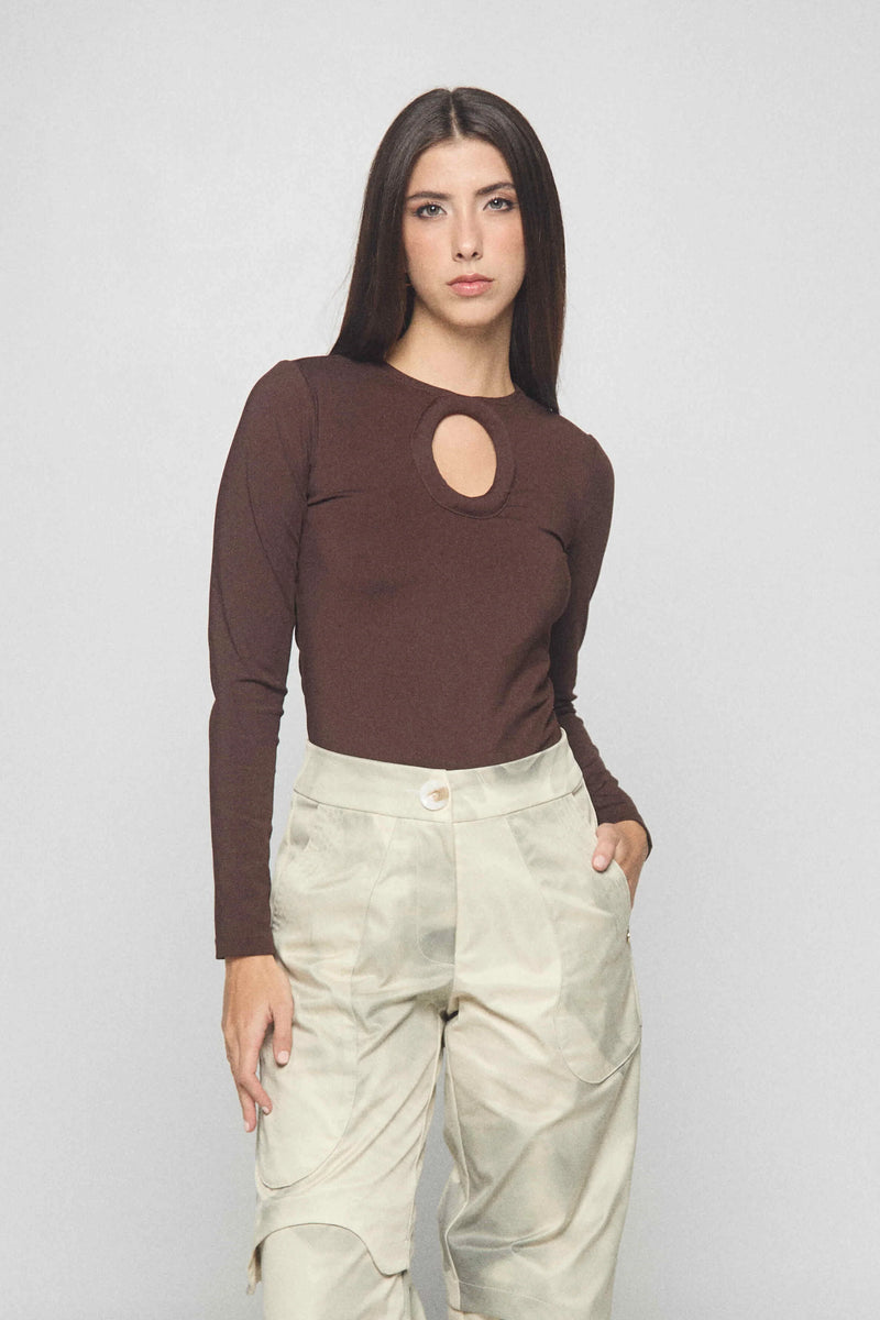 Top Nube Marron