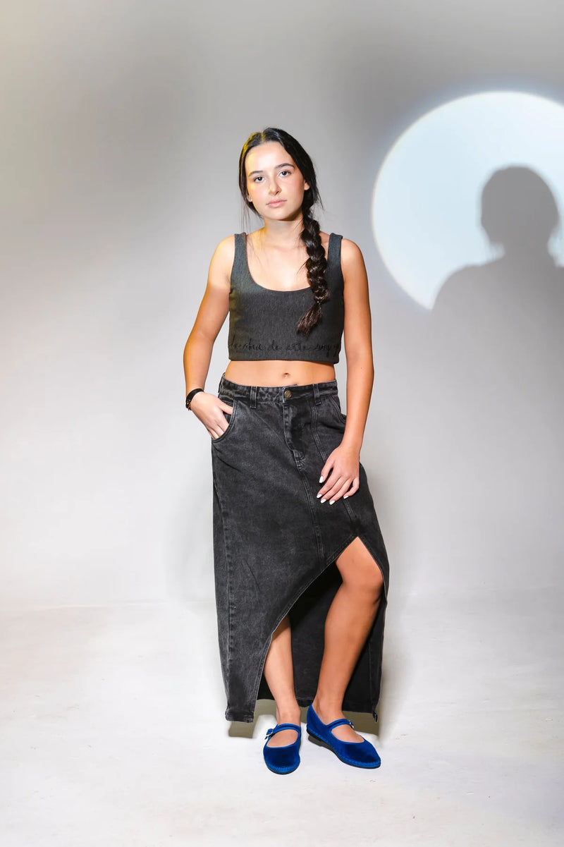 Crop Top Trajana Gris