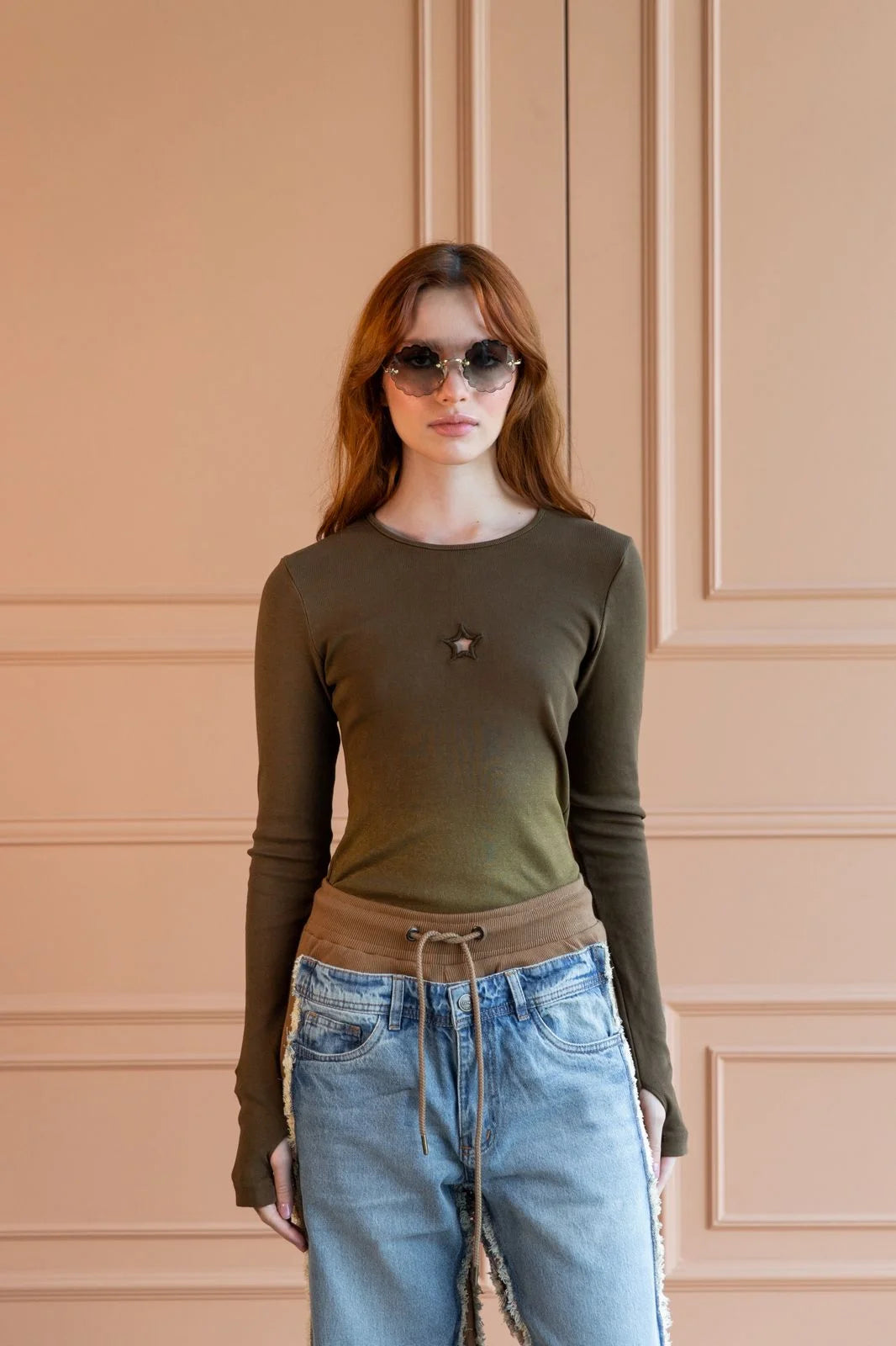 T-Shirt Manga Larga Wayne Olive