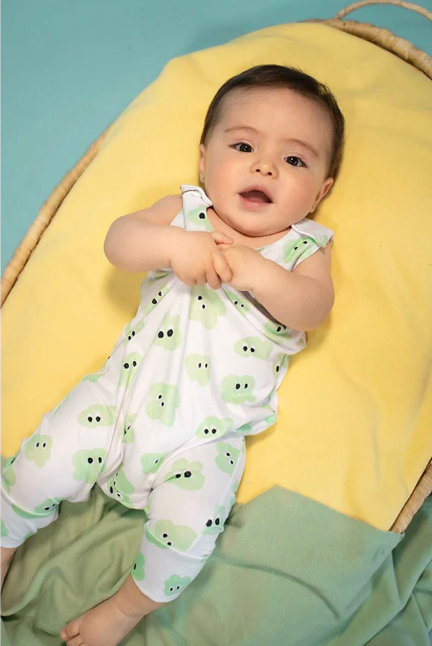 Harem Romper Monster Cloud Green