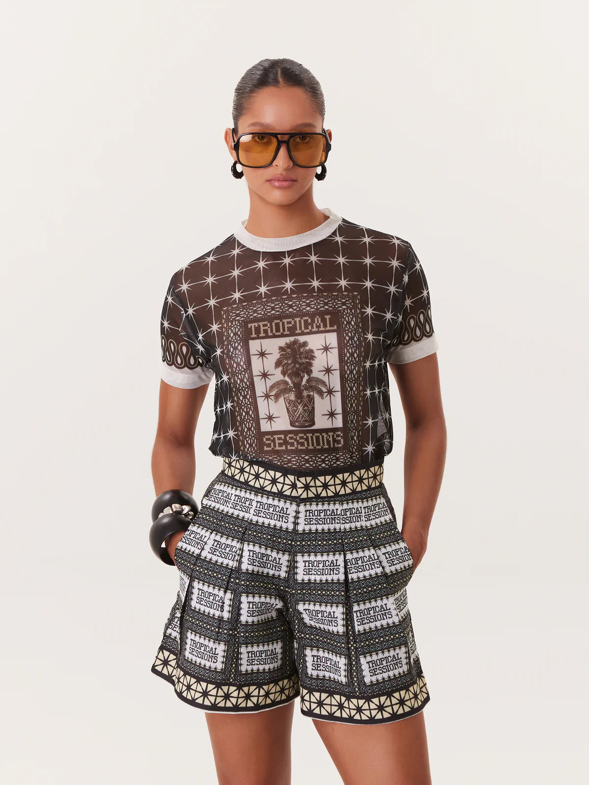 T-Shirt Mesh Tropical Sessions