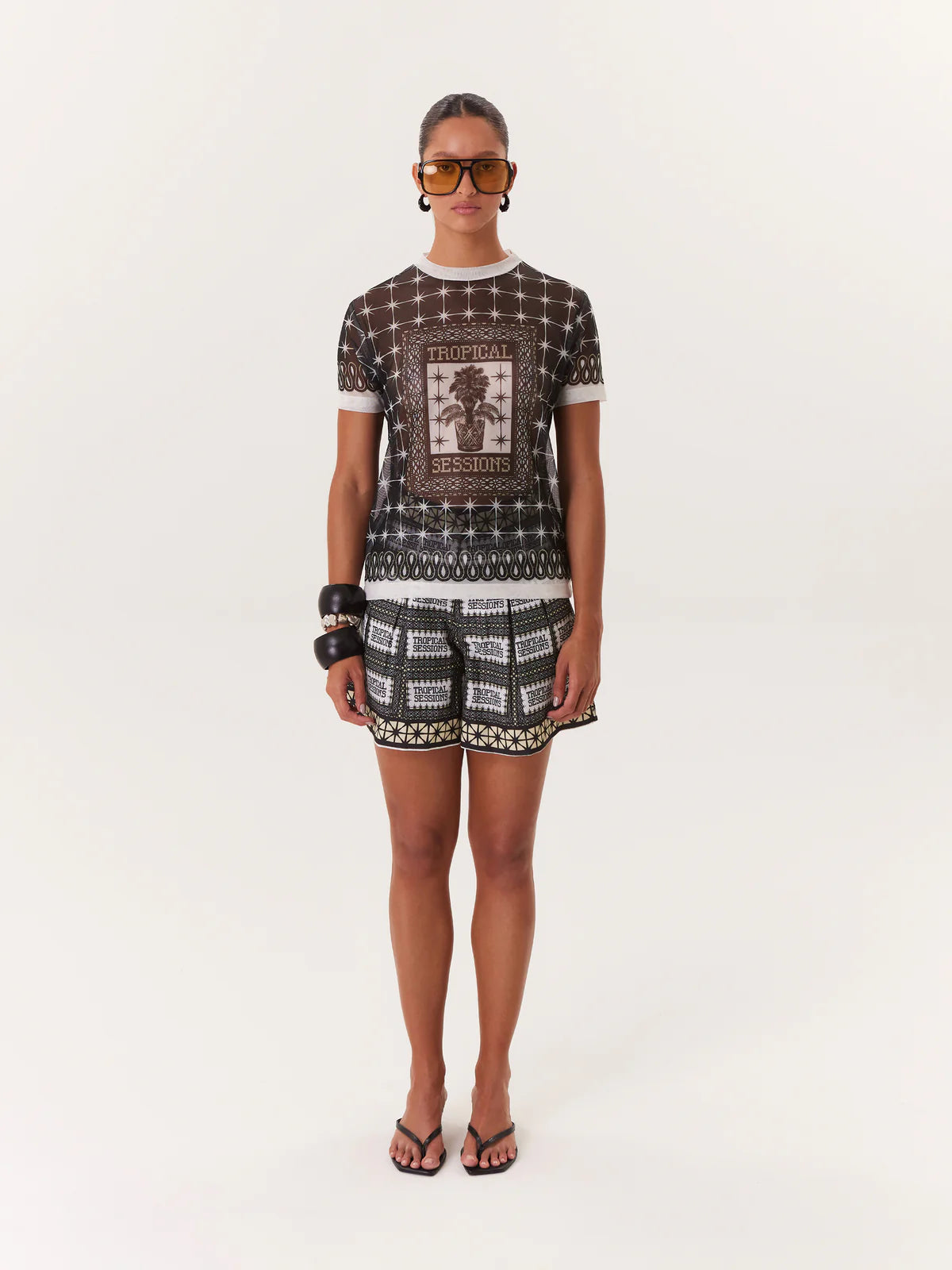 T-Shirt Mesh Tropical Sessions