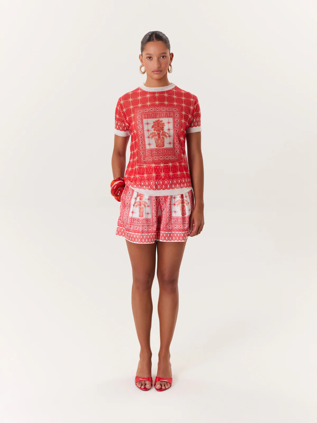 T-Shirt Mesh Tropical Sessions MAYORGA T-SHIRT Malva CO