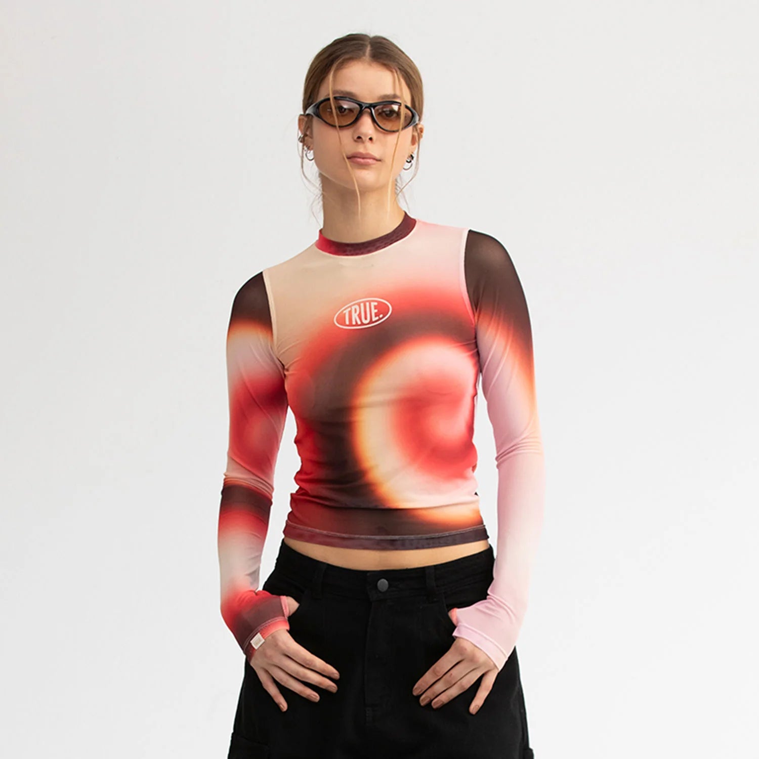 T-Shirt Gradient Mesh Mujer