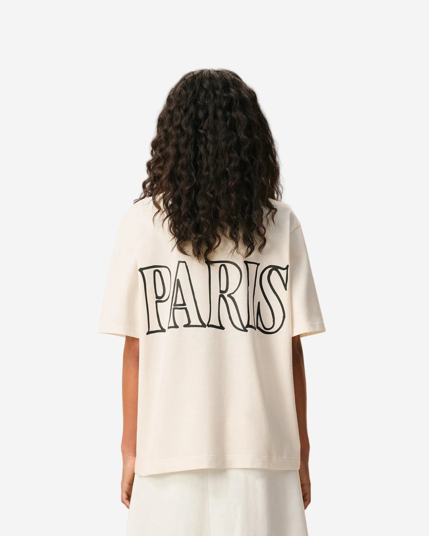 T-Shirt Blanca De Algodón Con Estampado Ami Paris T-SHIRT Malva CO