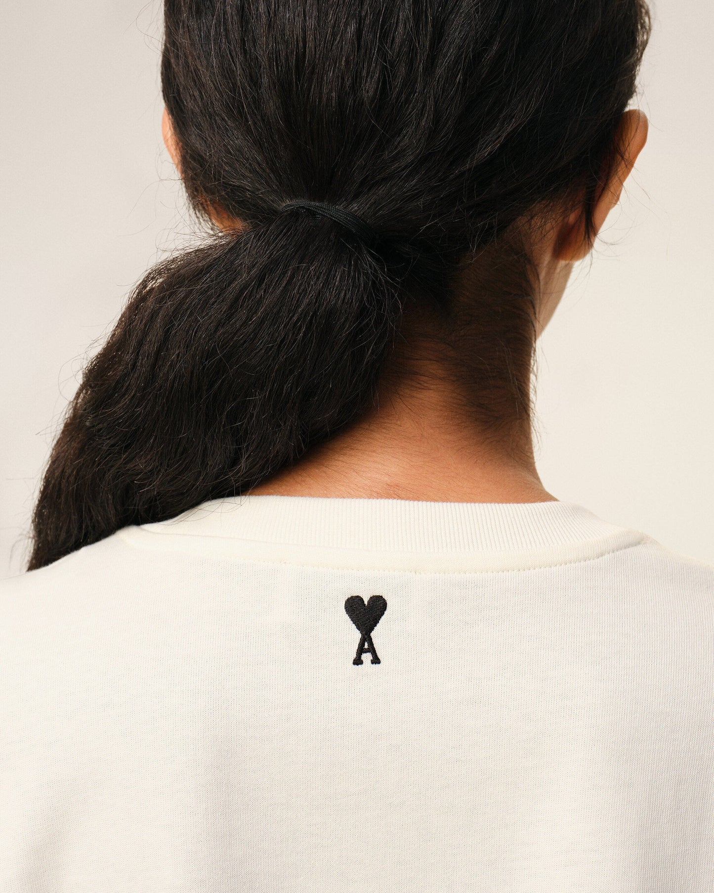 T-Shirt Blanca De Algodón Con Estampado Ami Paris Heritage T-SHIRT Malva CO