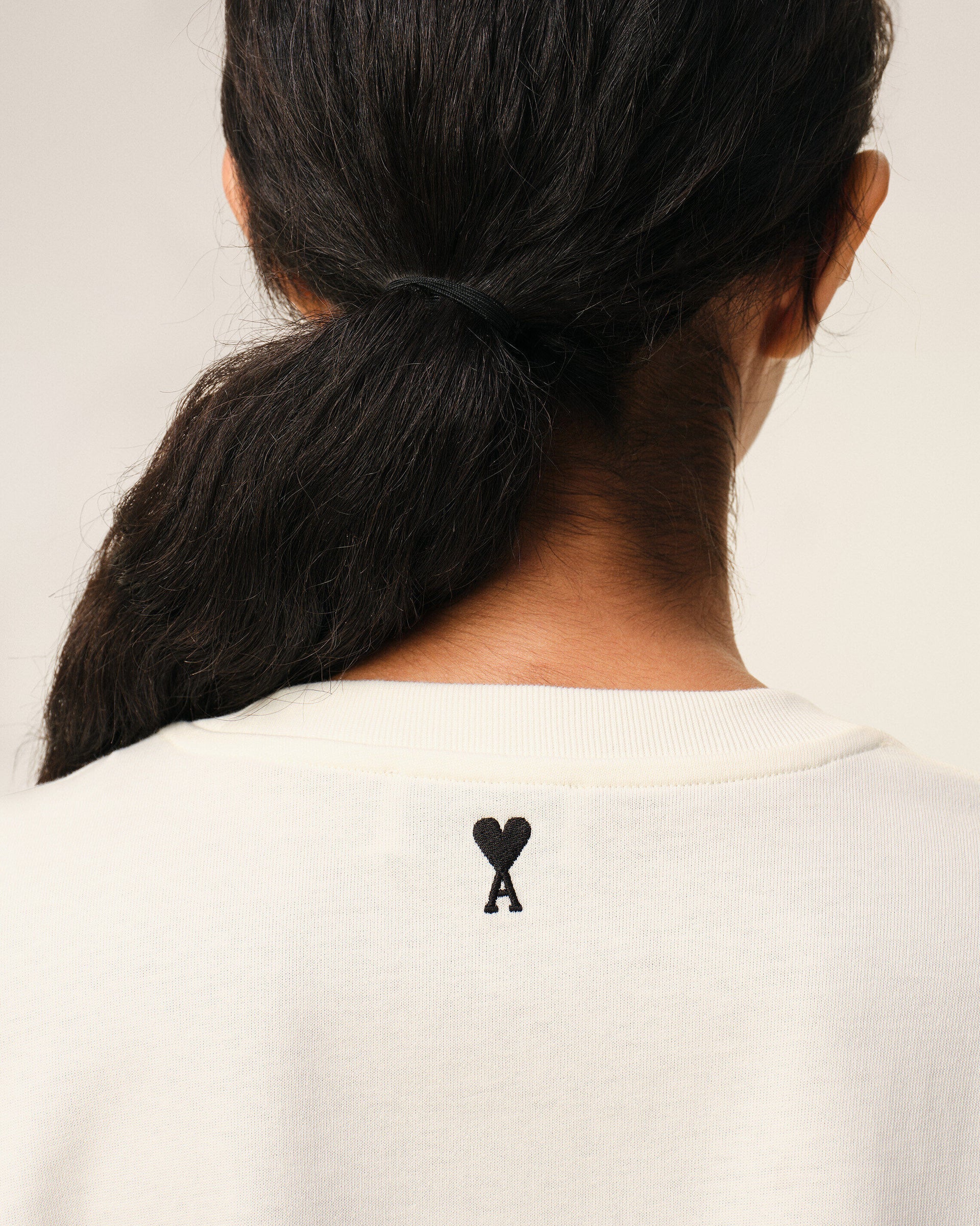 T-Shirt Blanca De Algodón Con Estampado Ami Paris Heritage T-SHIRT Malva CO