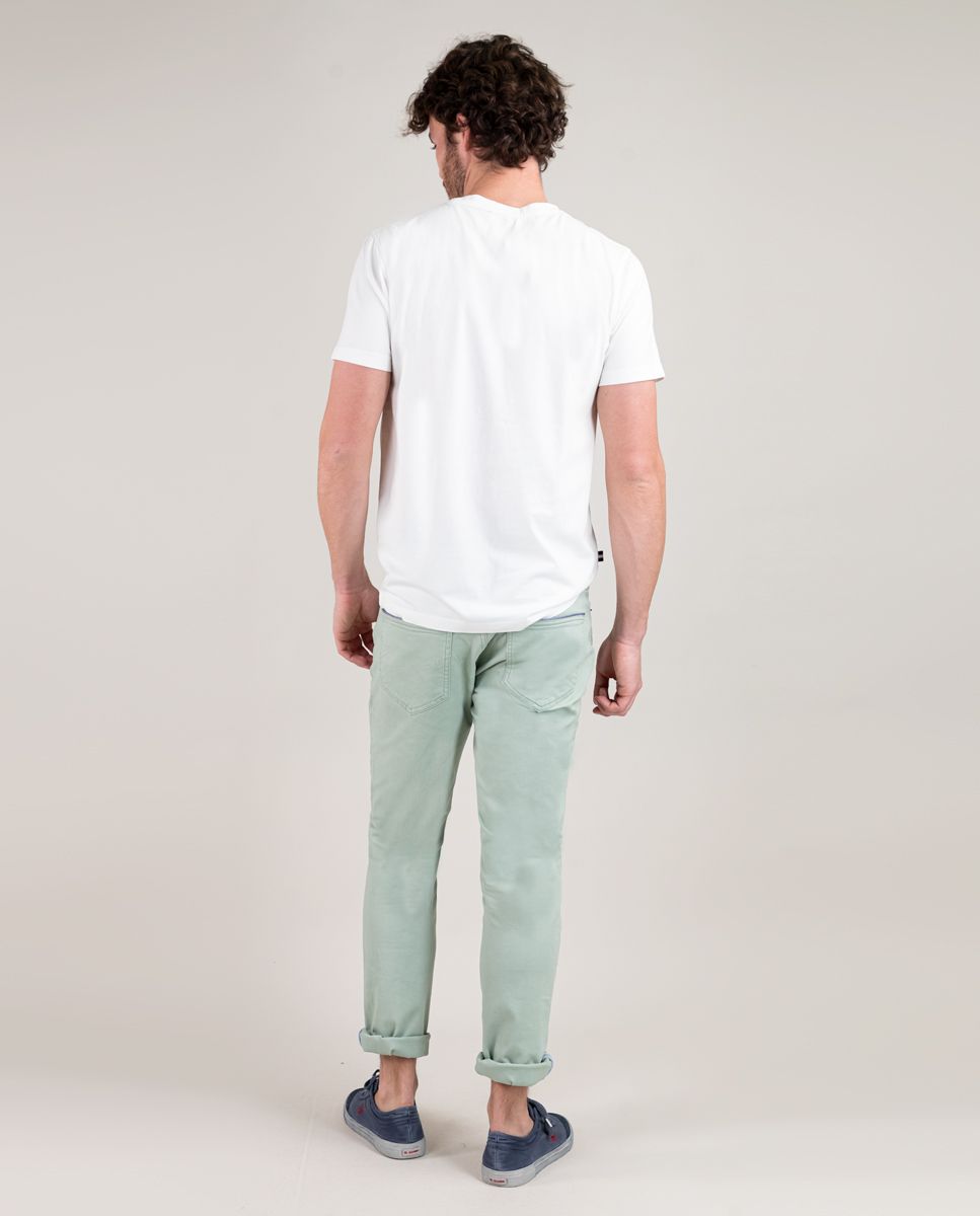 T-Shirt Cuello Caja Garment Dyed