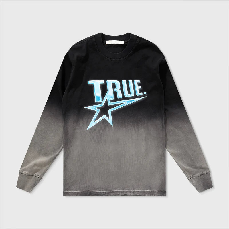 T-Shirt Manga Larga Cromada Negro/Blanco TRUE T-SHIRT Malva CO