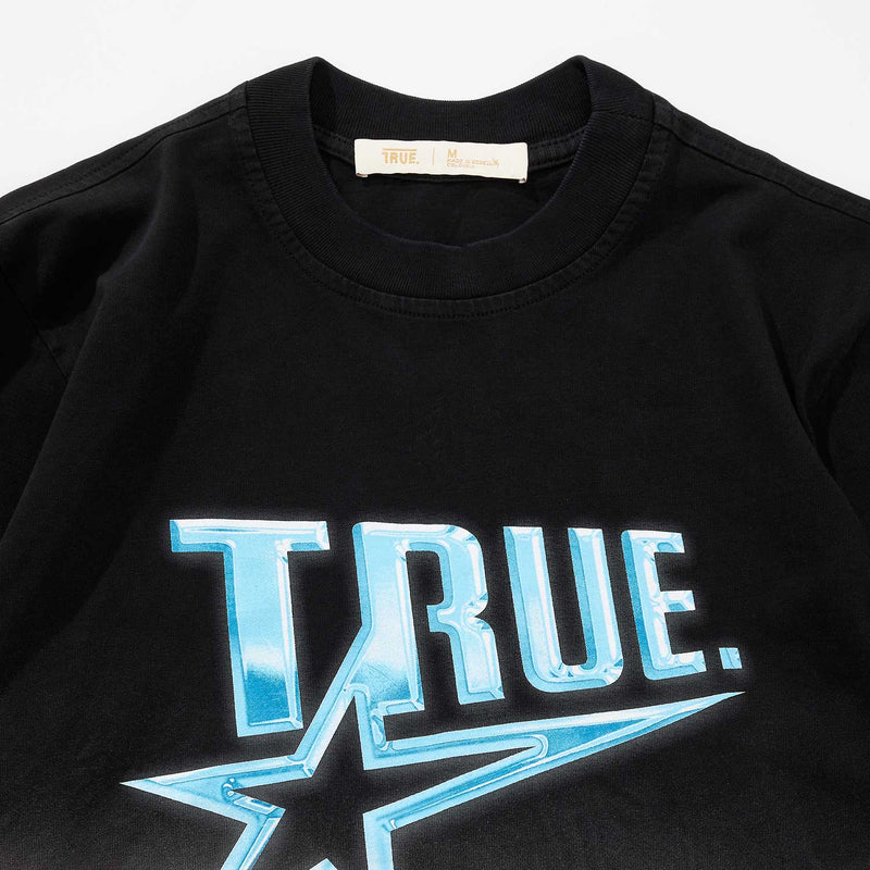 T-Shirt Manga Larga Cromada Negro/Blanco