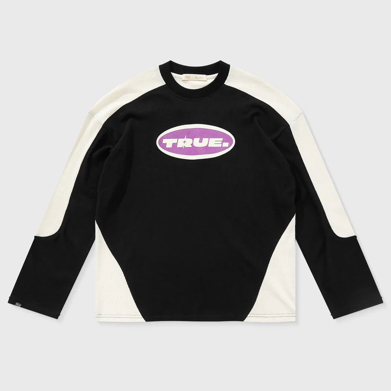 T-Shirt Manga Larga Waffer - Negra