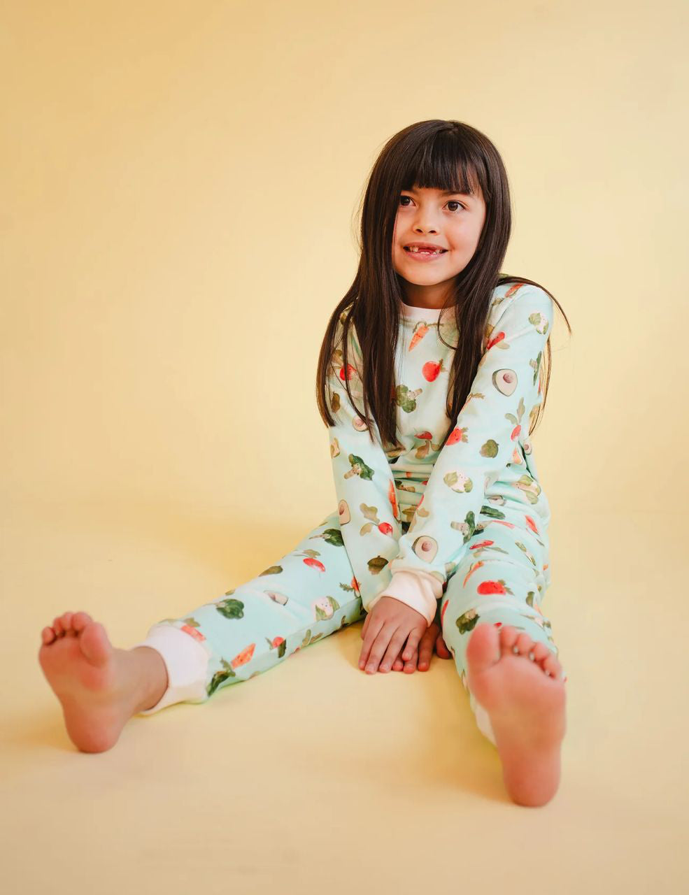 Pijama 2P Termica Festa Veggie Blue
