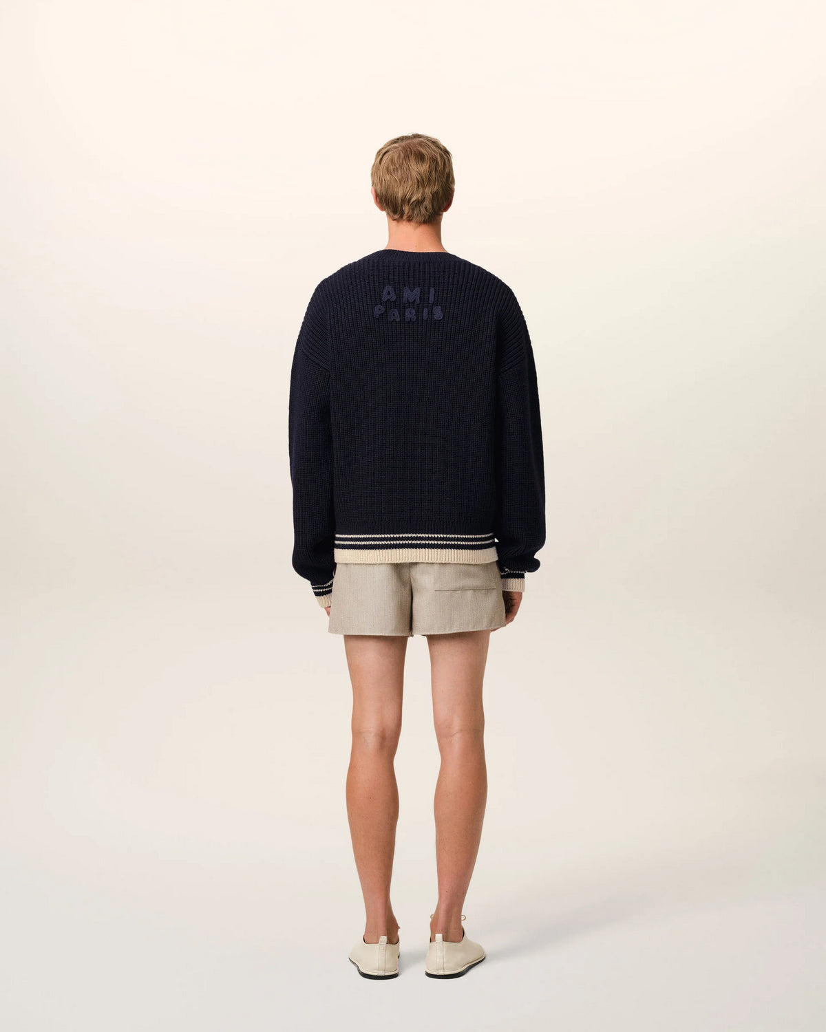 Sweater Ribbed V Neck