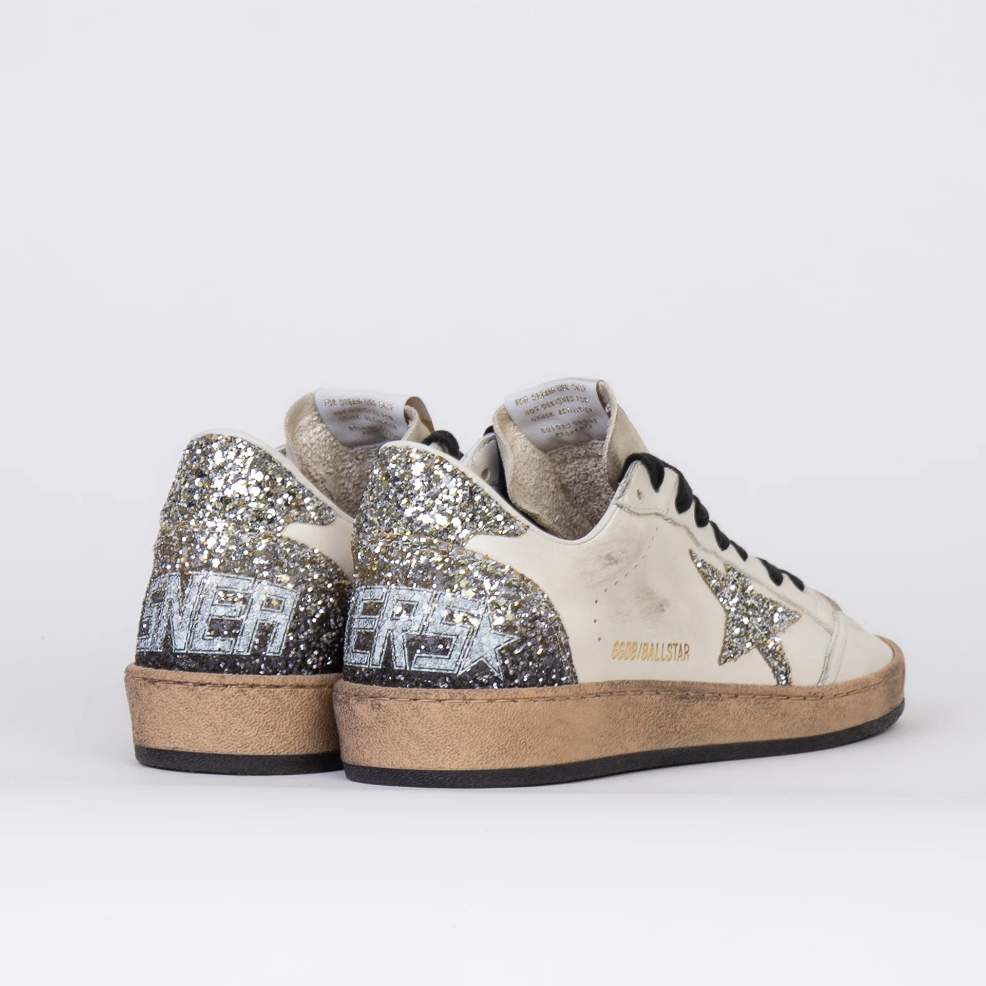 Tenis Golden Goose Ballstar Leather Glitter Star Heel Glitter Mujer
