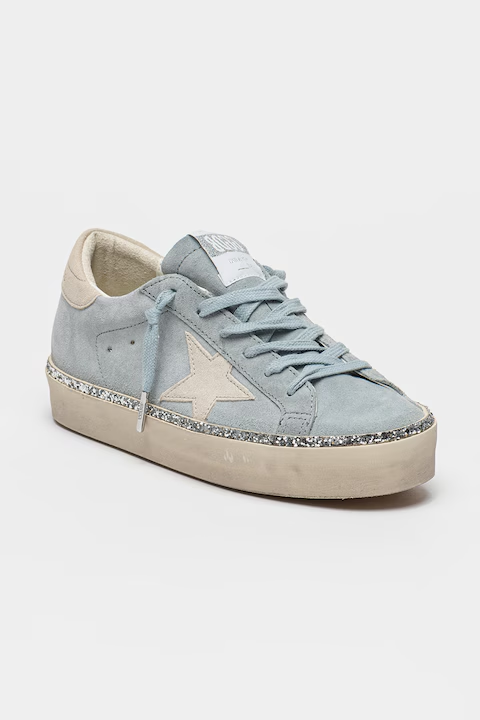 Tenis Golden Goose Hi Star Suede Star And Heel Glitter Mujer