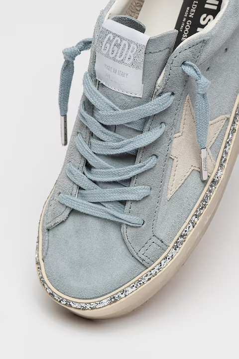 Tenis Golden Goose Hi Star Suede Star And Heel Glitter Mujer