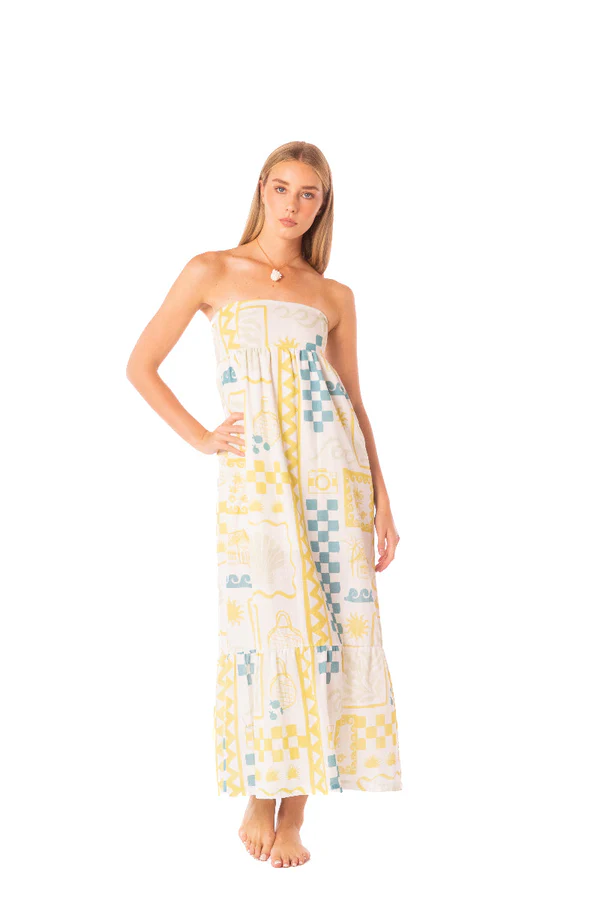 Maxi Vestido Gera Coast Citrus Print