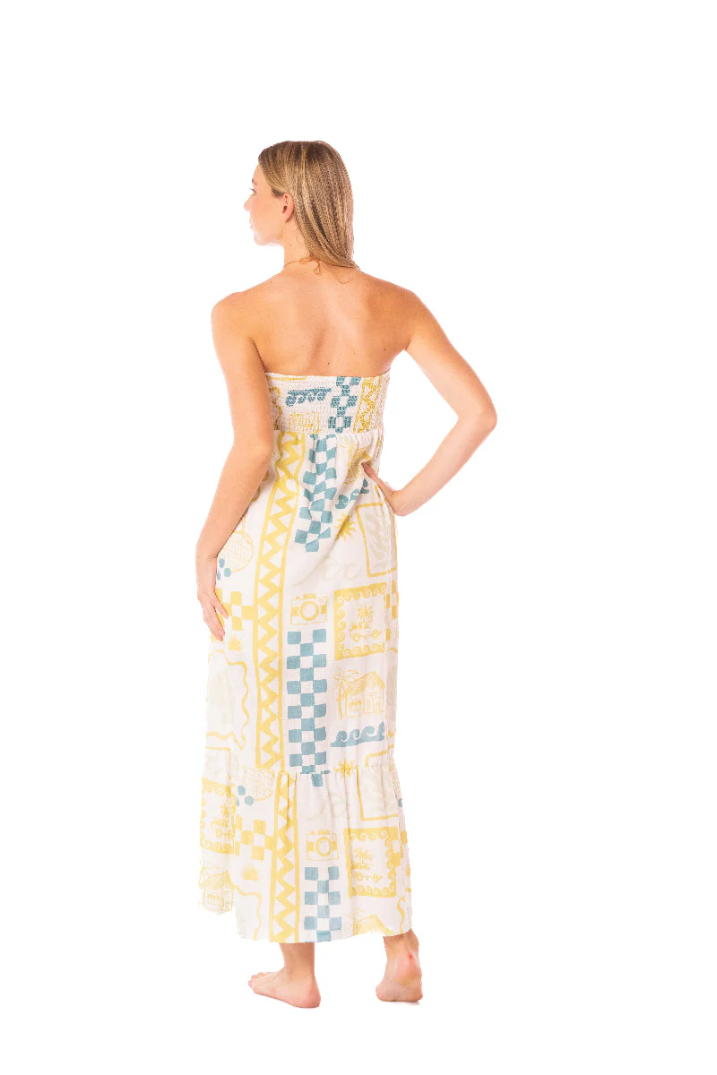 Maxi Vestido Gera Coast Citrus Print