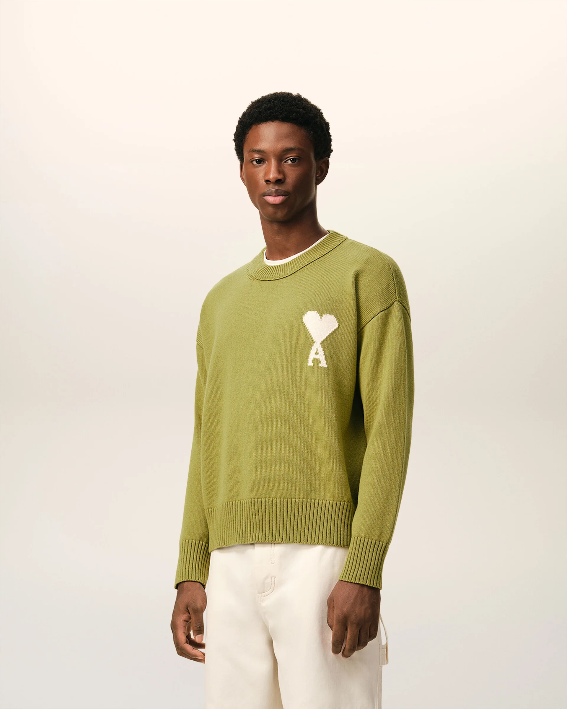 Jersey De Cuello Redondo De Lana Y Algodón Verde Ami De Coeur CHAQUETAS Malva CO