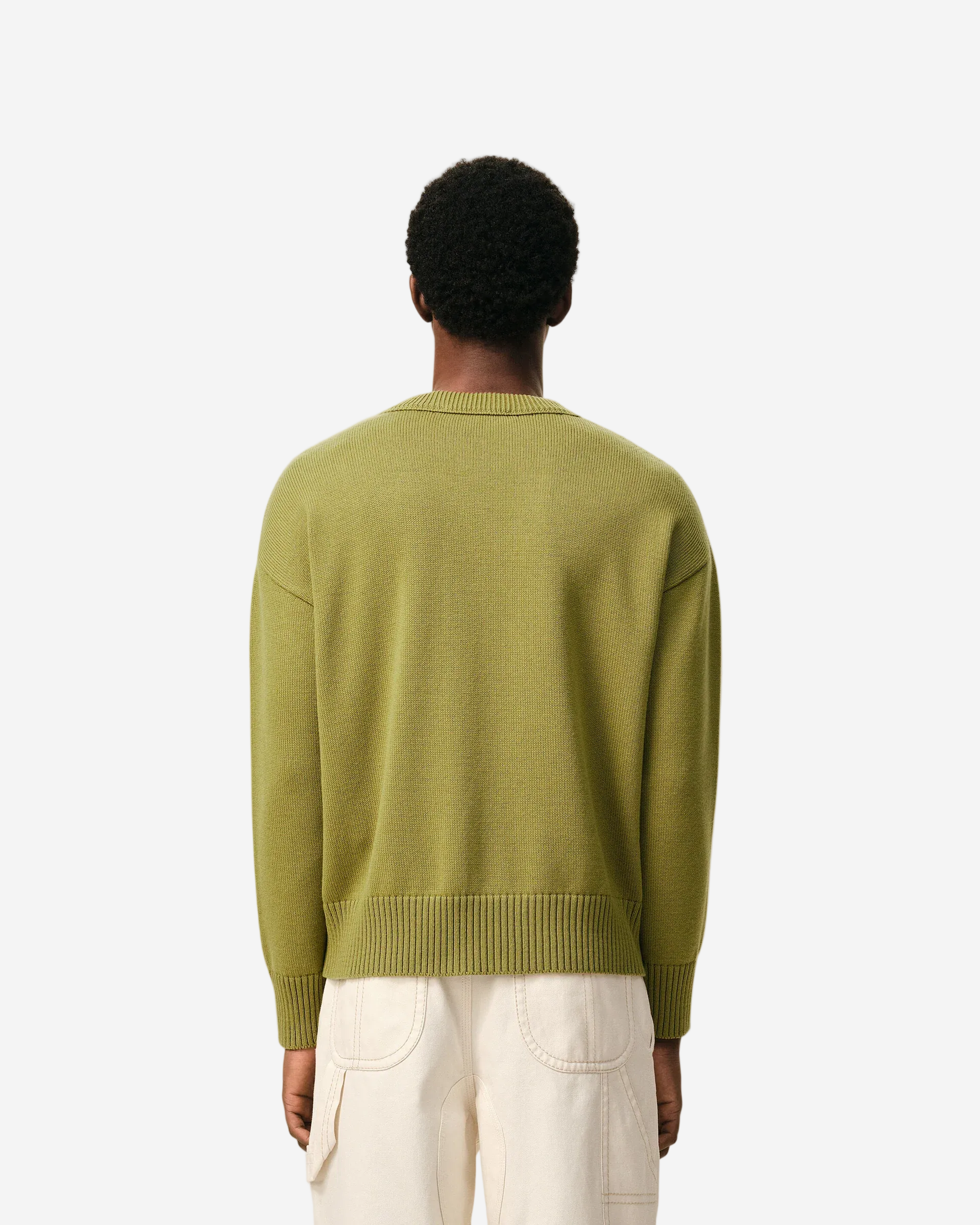 Jersey De Cuello Redondo De Lana Y Algodón Verde Ami De Coeur Unisex