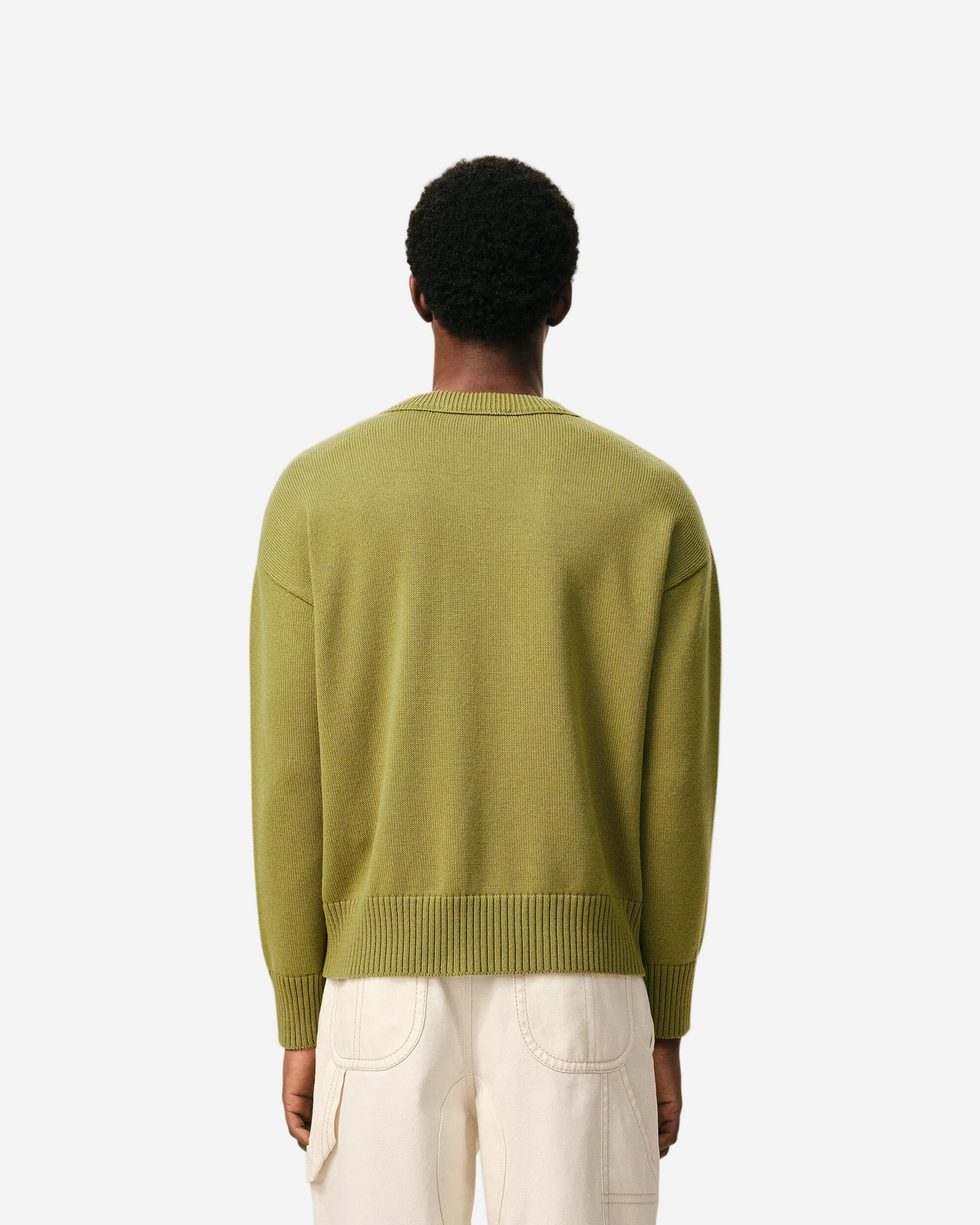 Jersey De Cuello Redondo De Lana Y Algodón Verde Ami De Coeur Unisex
