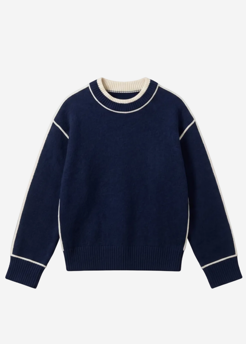 Jersey Crewneck Palms Knit
