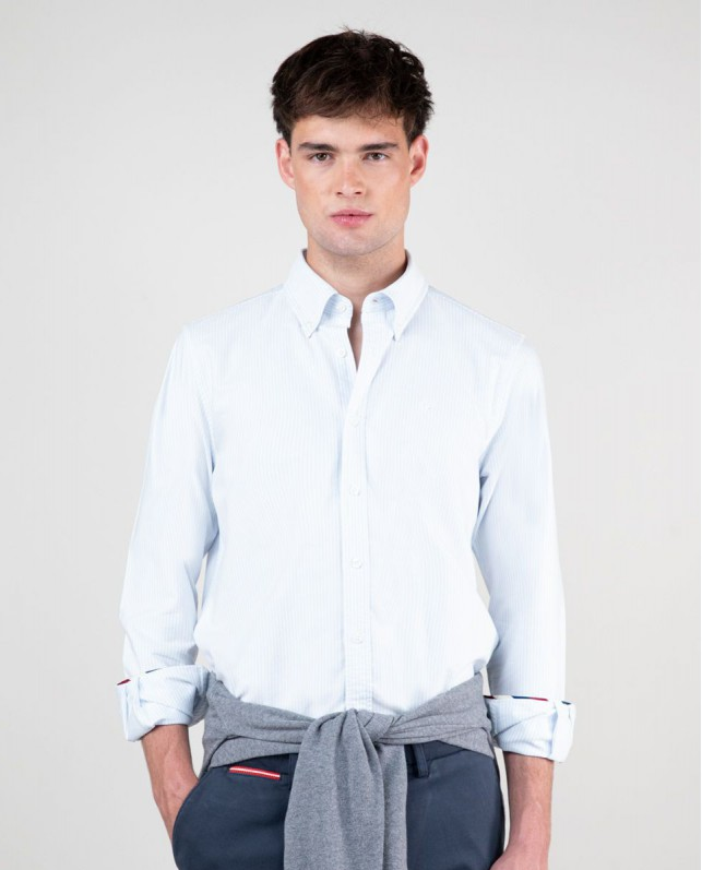 Camisa Oxford Yale Celeste