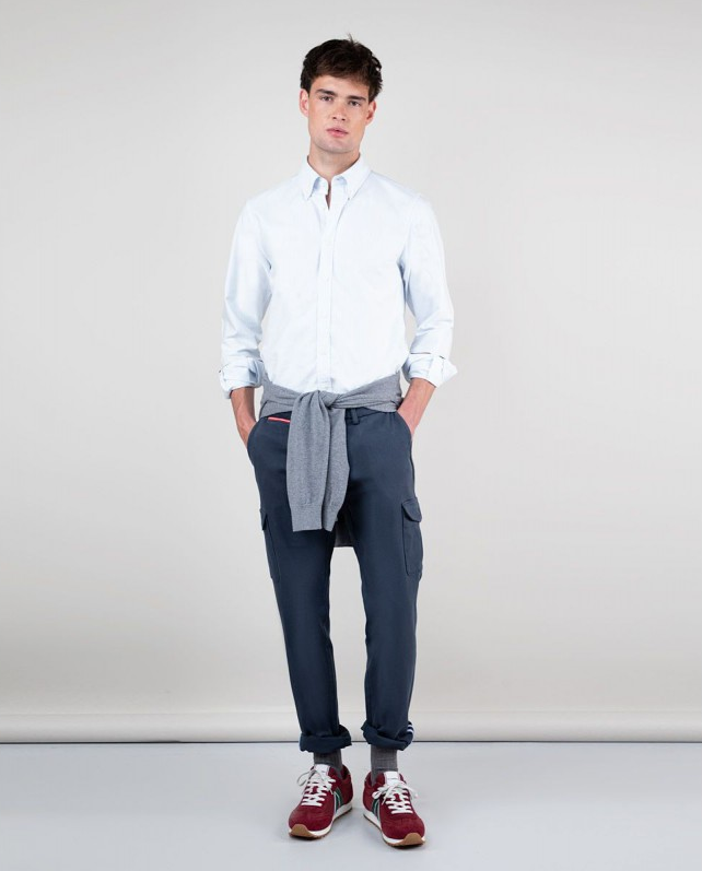 Camisa Oxford Yale Celeste