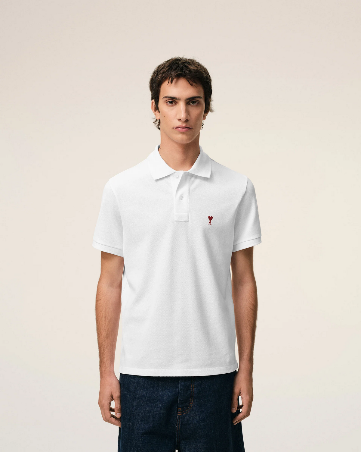 Polo De Algodón Blanco Ami De Coeur Unisex
