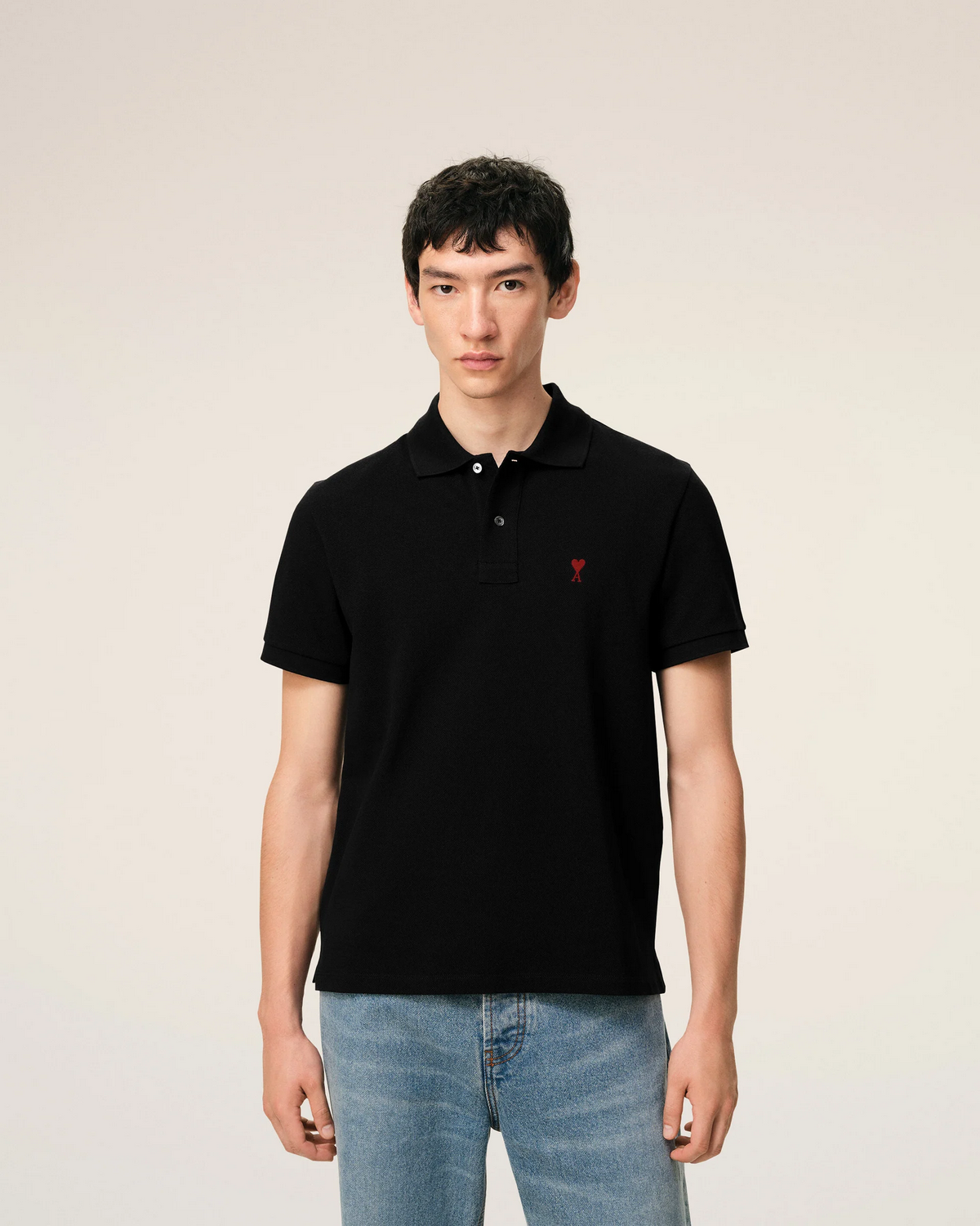 Polo De Algodón Negro Ami De Coeur Unisex