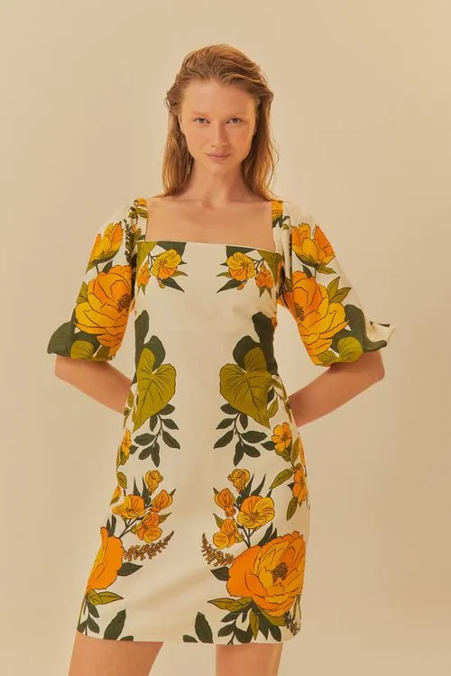 Vestido Corto Jardín Tranquilo