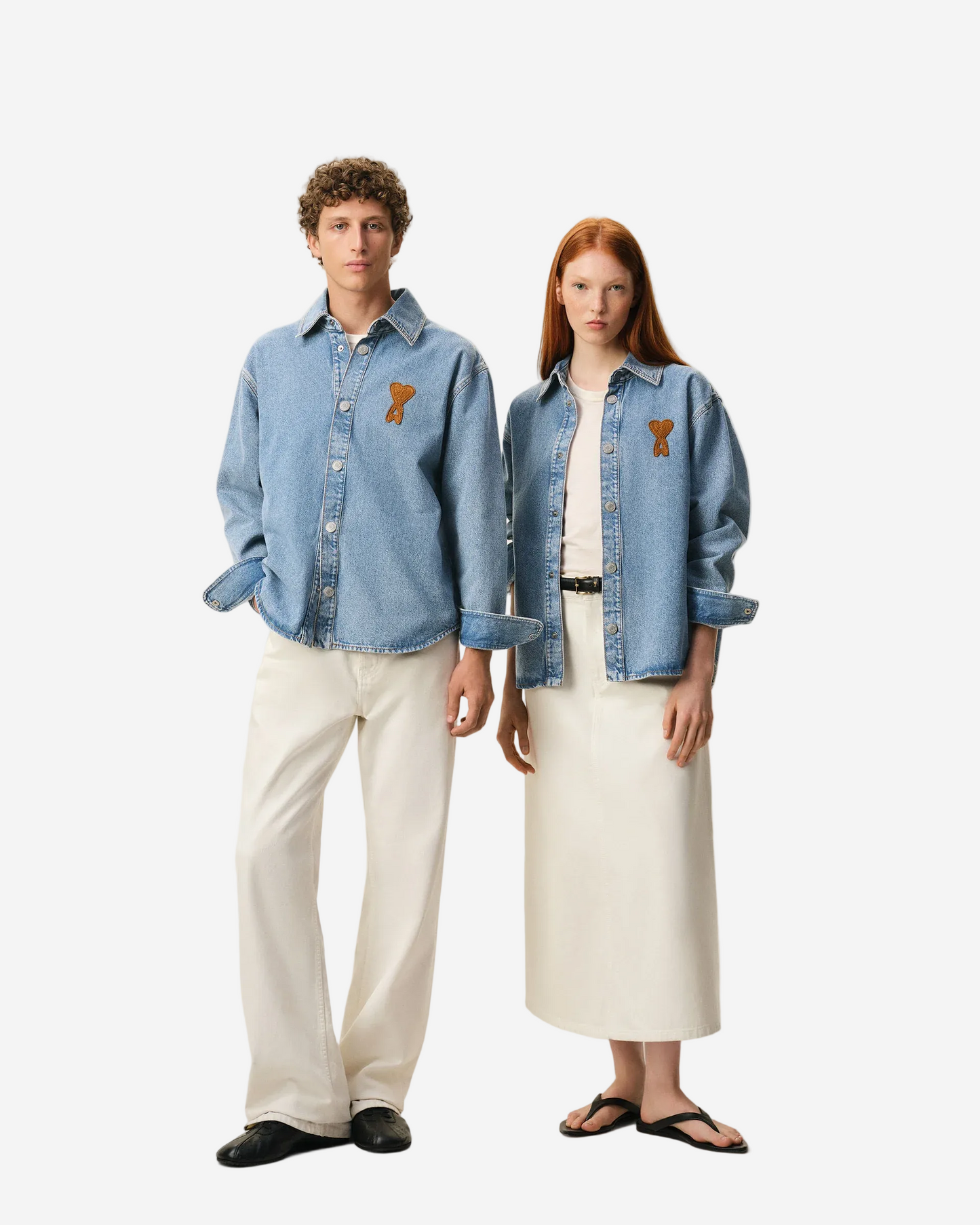 Sobrecamisa De Punto Azul De Algodón Ami De Coeur Unisex