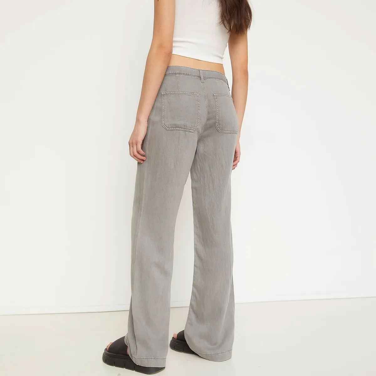 Pantalon Bolsillo Parche Fluido