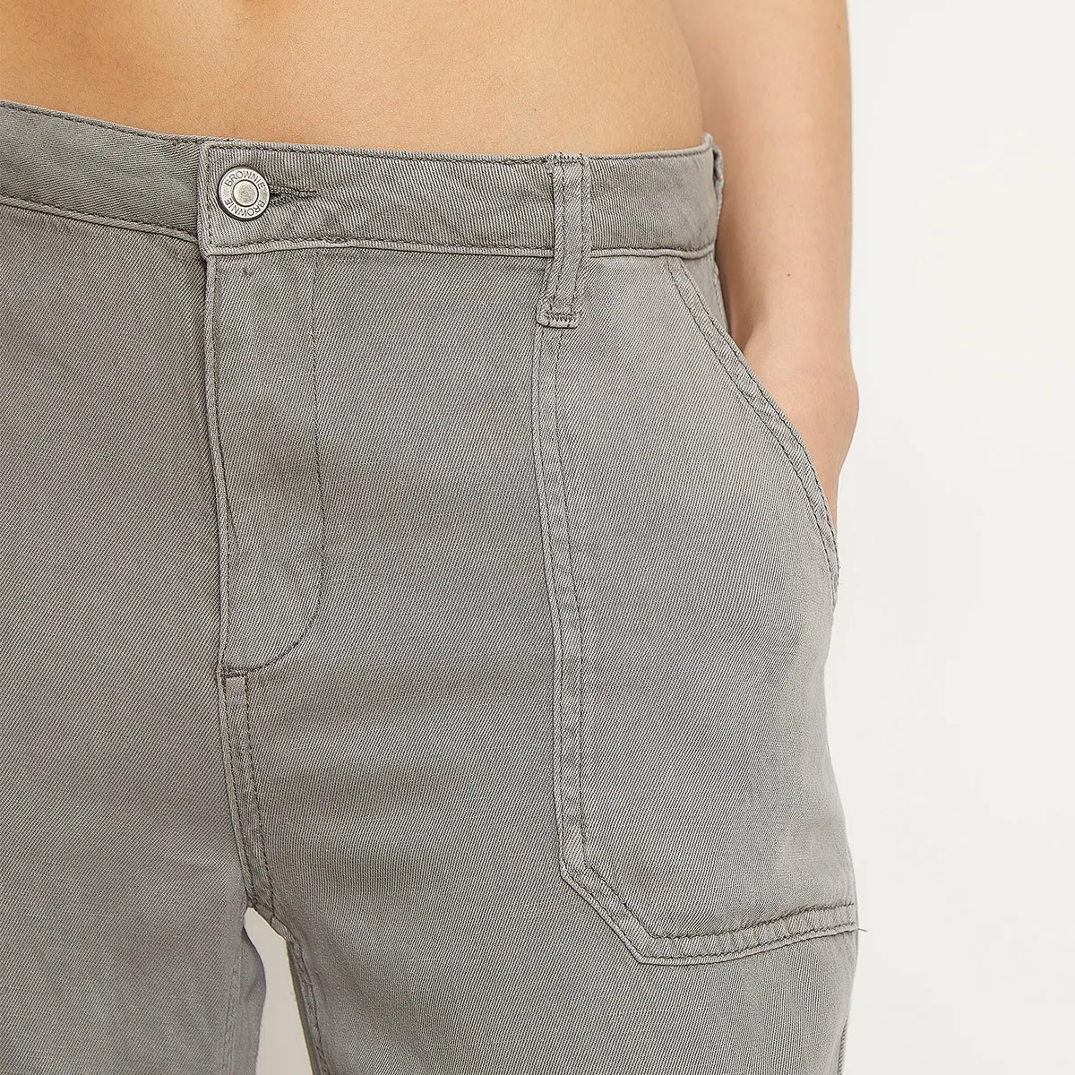 Pantalon Bolsillo Parche Fluido