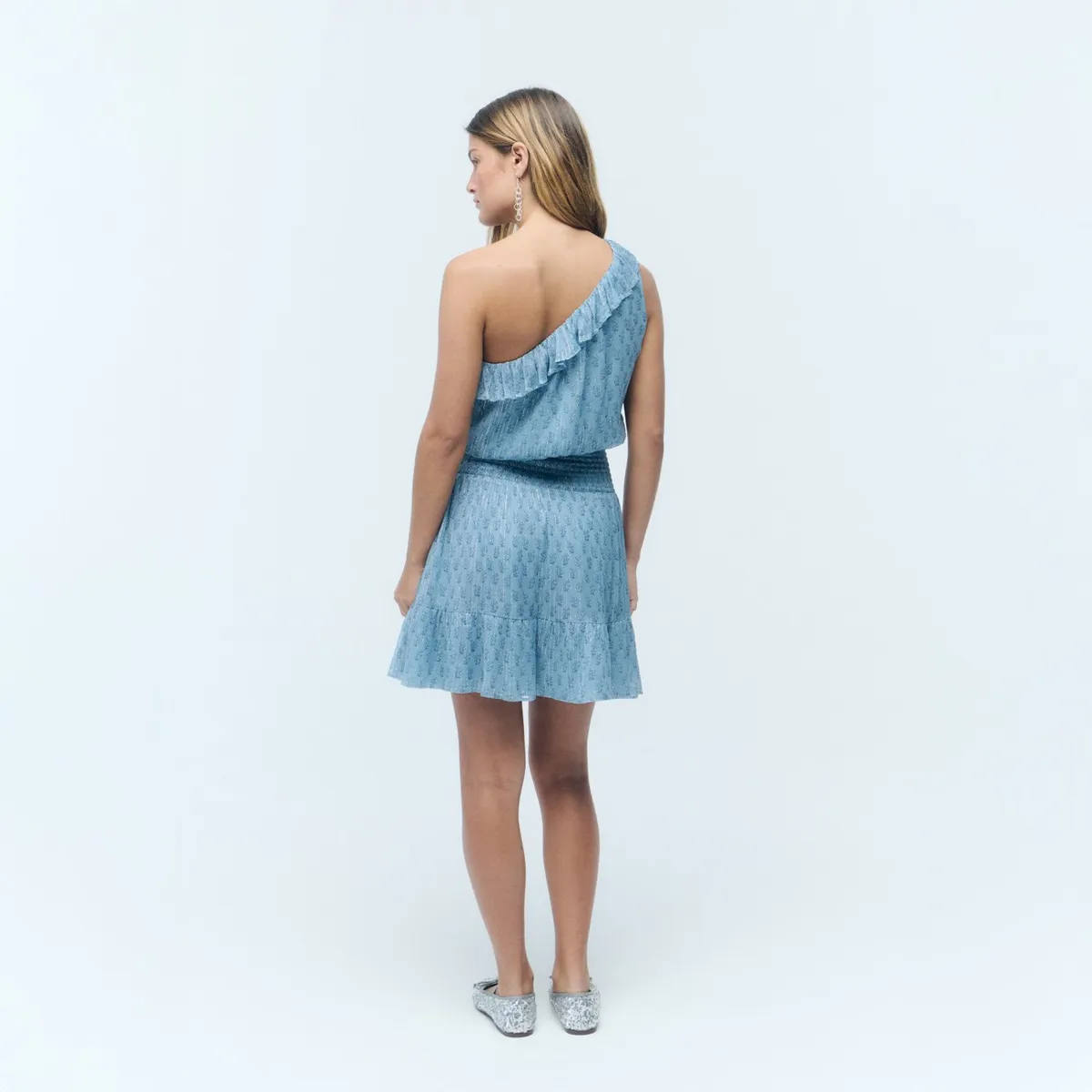 Mini Vestido Asimetrico Sello Indio