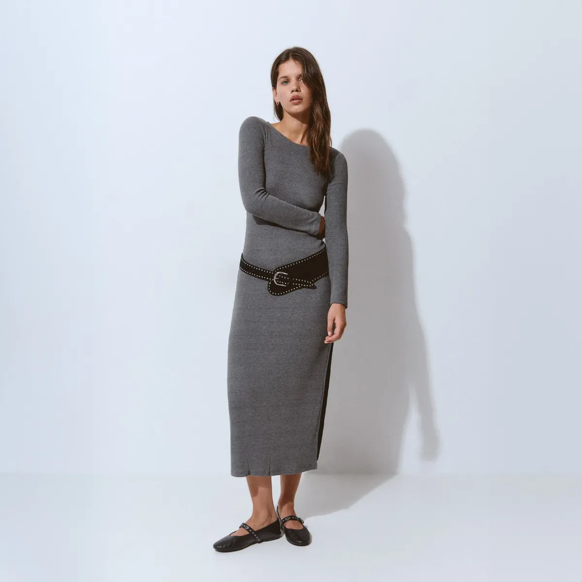 Midi Vestido Rib