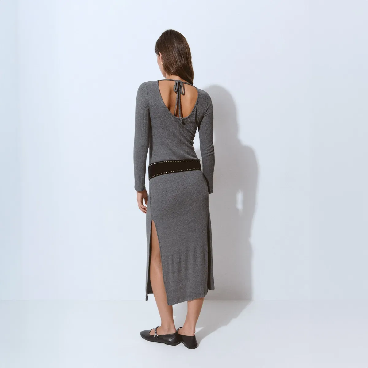 Midi Vestido Rib