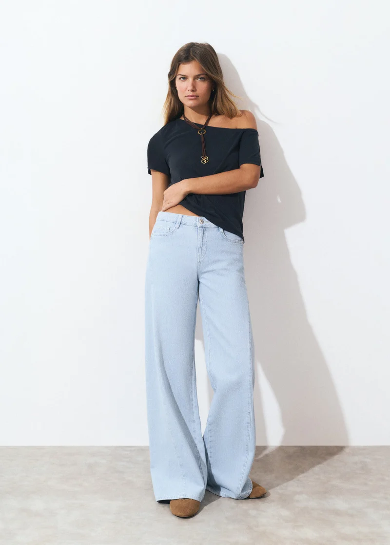 Jeans Culotte Pieza Lateral