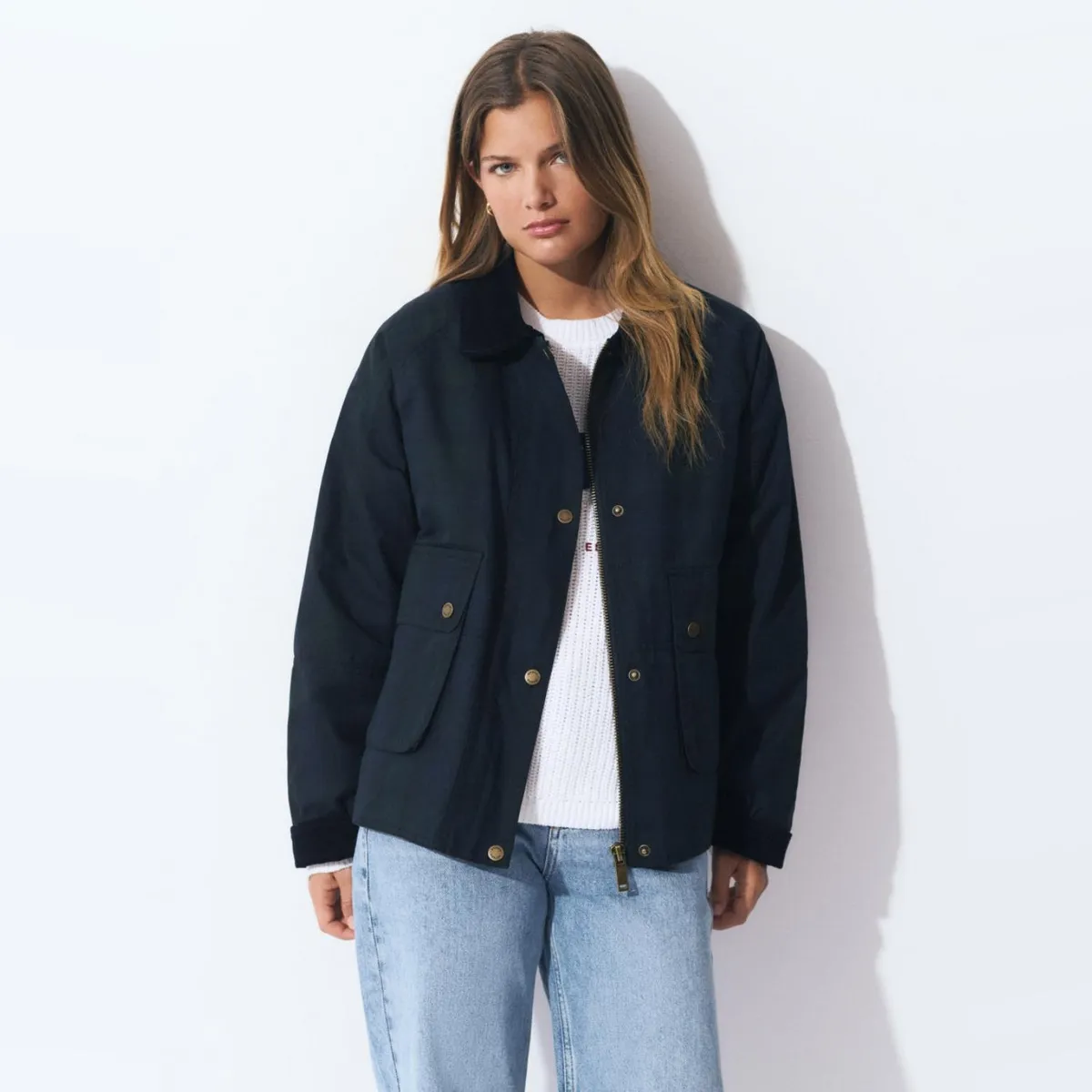Chaqueta Corta Encerada Cuadros