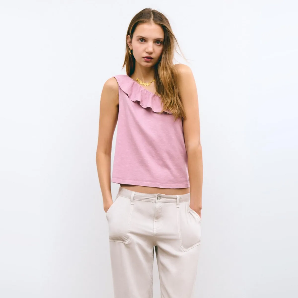 Blusa Volante Asimetrico
