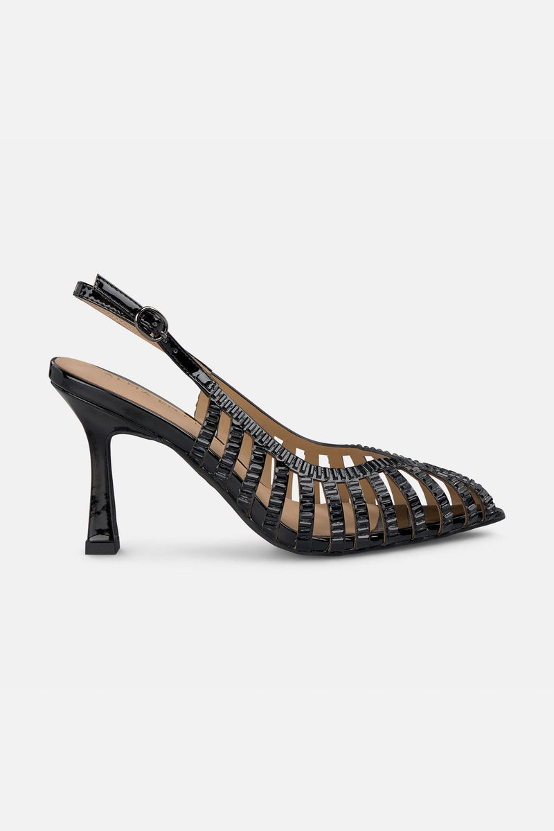 Zapato Tacón Efecto Cristal