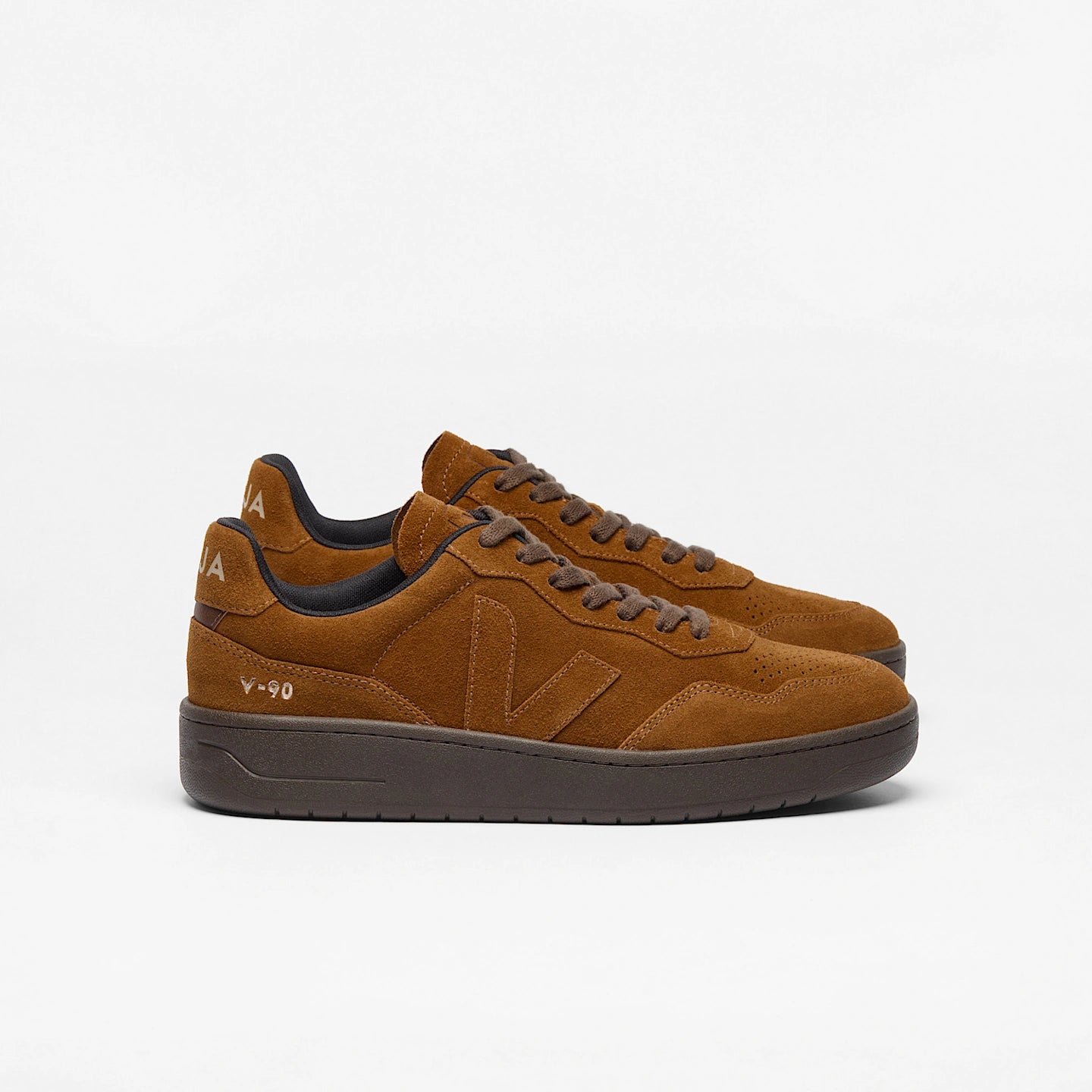 Tenis Veja De Hombre V-90 Suede Full Cognac Eagle