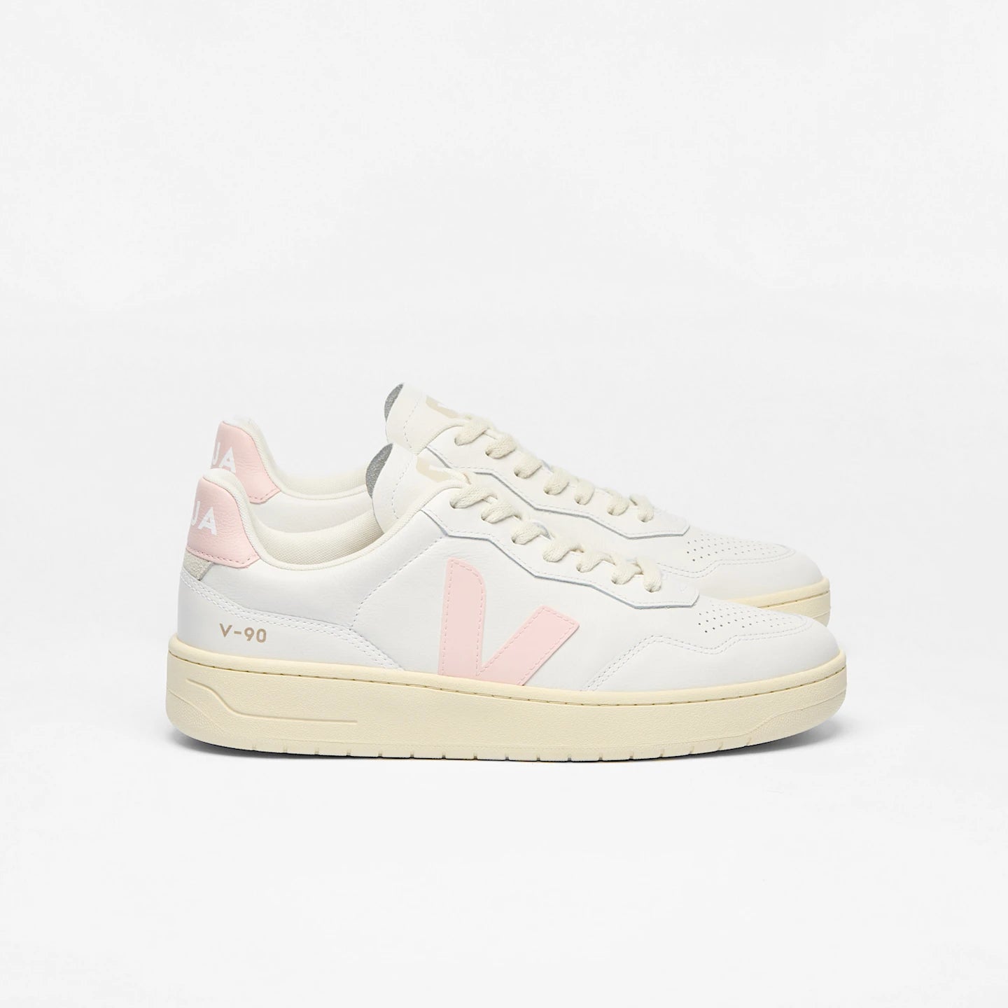 Tenis Veja De Mujer V-90 Leather White Petale
