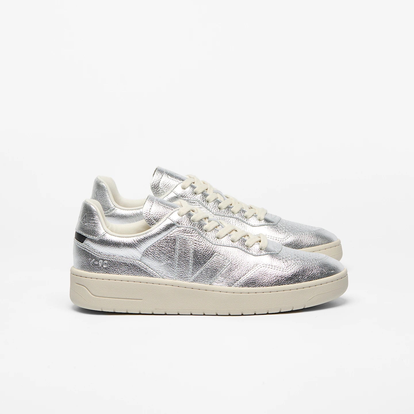 Tenis Veja De Mujer V-90 Leather Silver