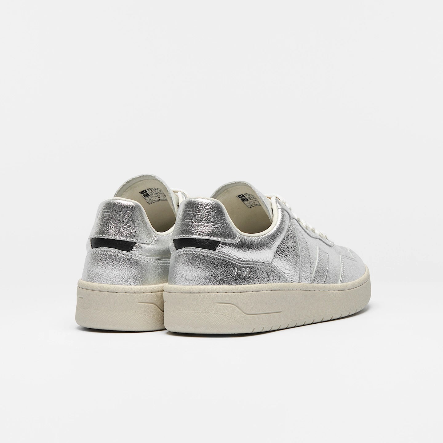 Tenis Veja De Mujer V-90 Leather Silver